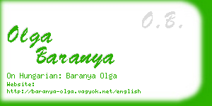 olga baranya business card